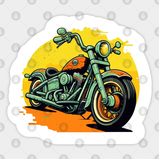 Revving up for a wild ride on my trusty two wheels Sticker by Pixel Poetry